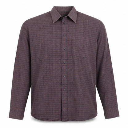 Mens UK Size 16 Marks and Spencer Grey  Button-Up Long Sleeve Casual Shirt