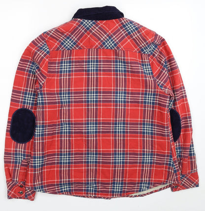 Atmosphere Womens Red Plaid Jacket Size 16 Button