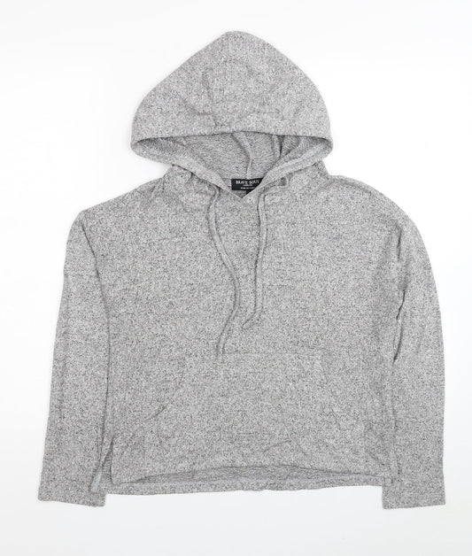Brave Soul Womens Grey Viscose Pullover Hoodie Size XS Pullover