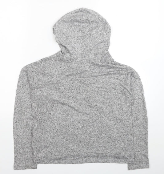 Brave Soul Womens Grey Viscose Pullover Hoodie Size XS Pullover