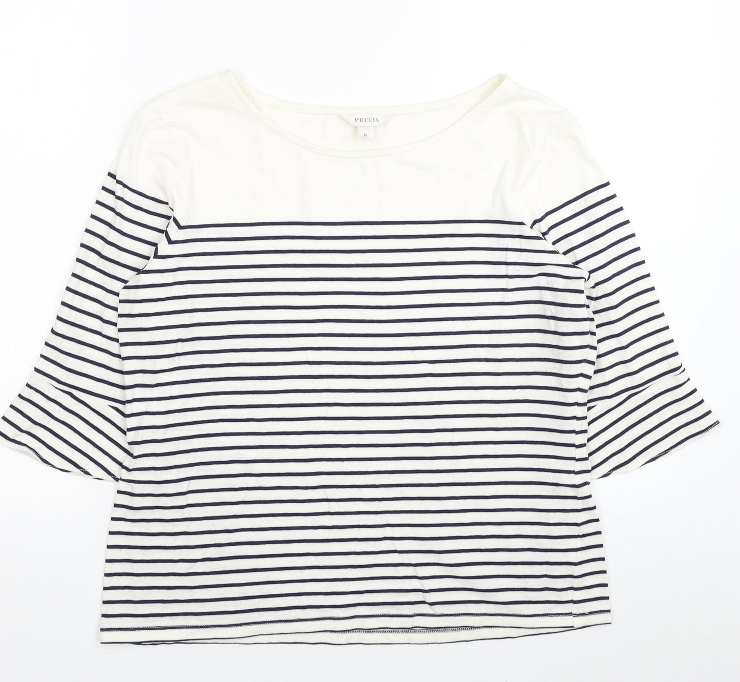 Womens UK Size M Precis White Basic T-Shirt