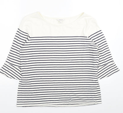 Womens UK Size M Precis White Basic T-Shirt
