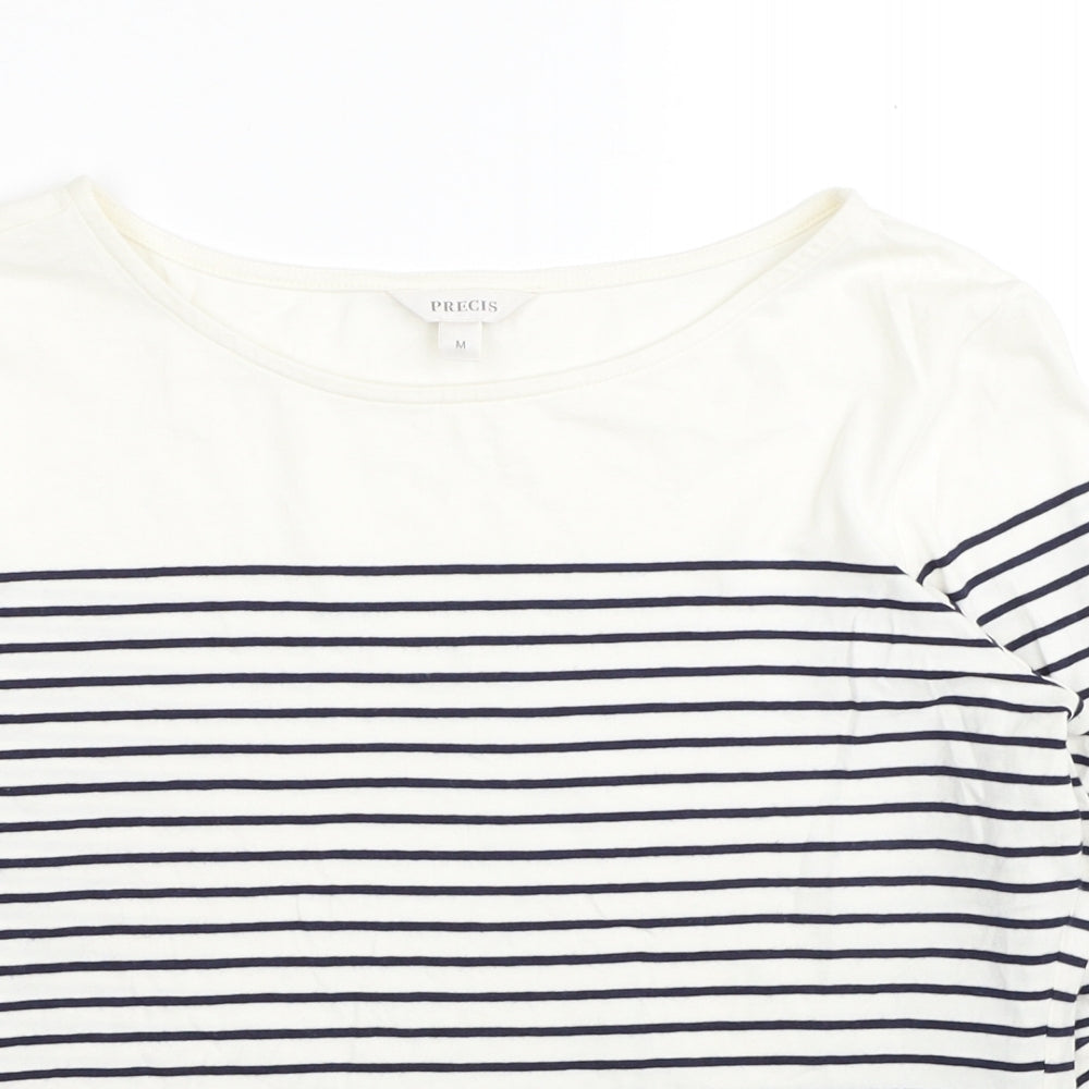 Womens UK Size M Precis White Basic T-Shirt