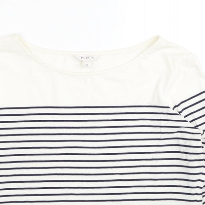 Womens UK Size M Precis White Basic T-Shirt