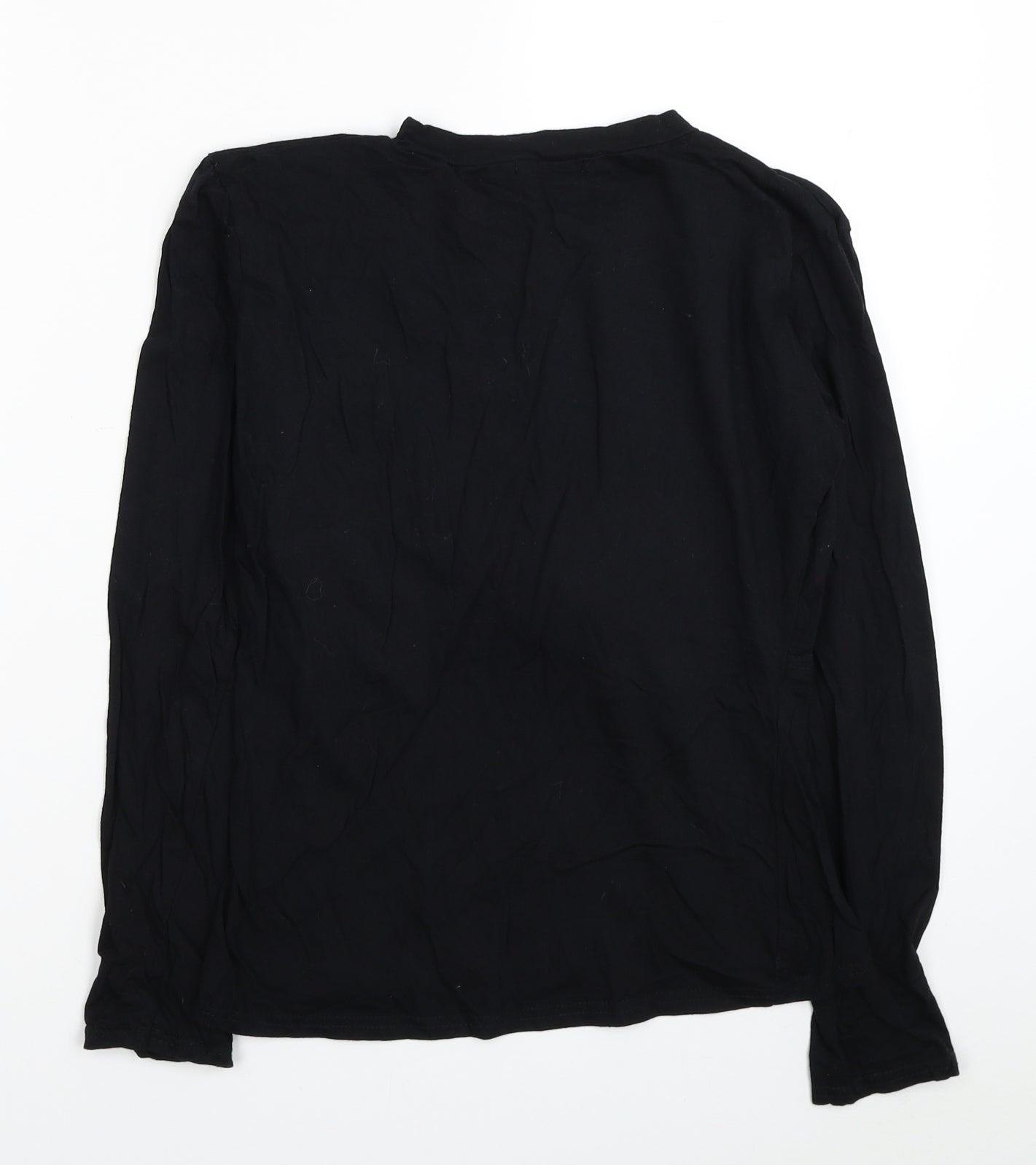 Womens UK Size 10 PRETTYLITTLETHING Black Basic T-Shirt