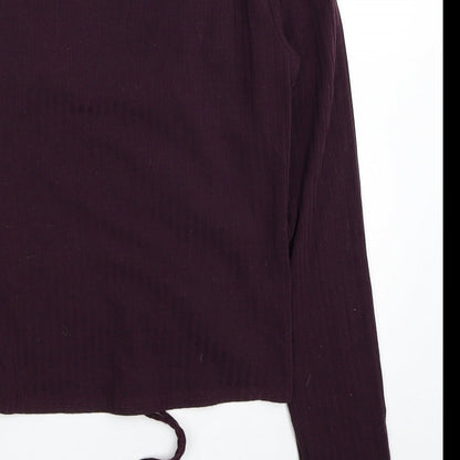 Womens UK Size 12 New Look Red Cropped Blouse