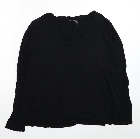 Womens UK Size 8 ASOS Black Basic T-Shirt