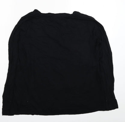 Womens UK Size 8 ASOS Black Basic T-Shirt
