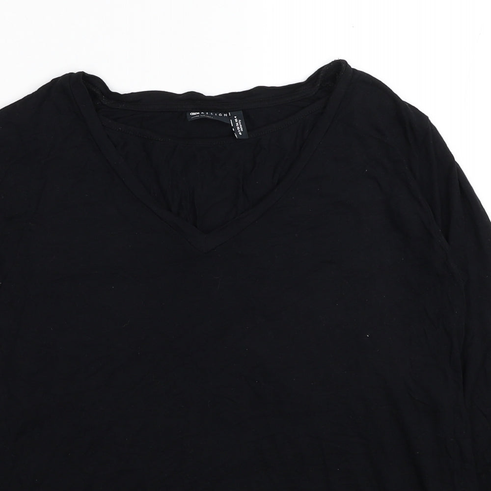 Womens UK Size 8 ASOS Black Basic T-Shirt