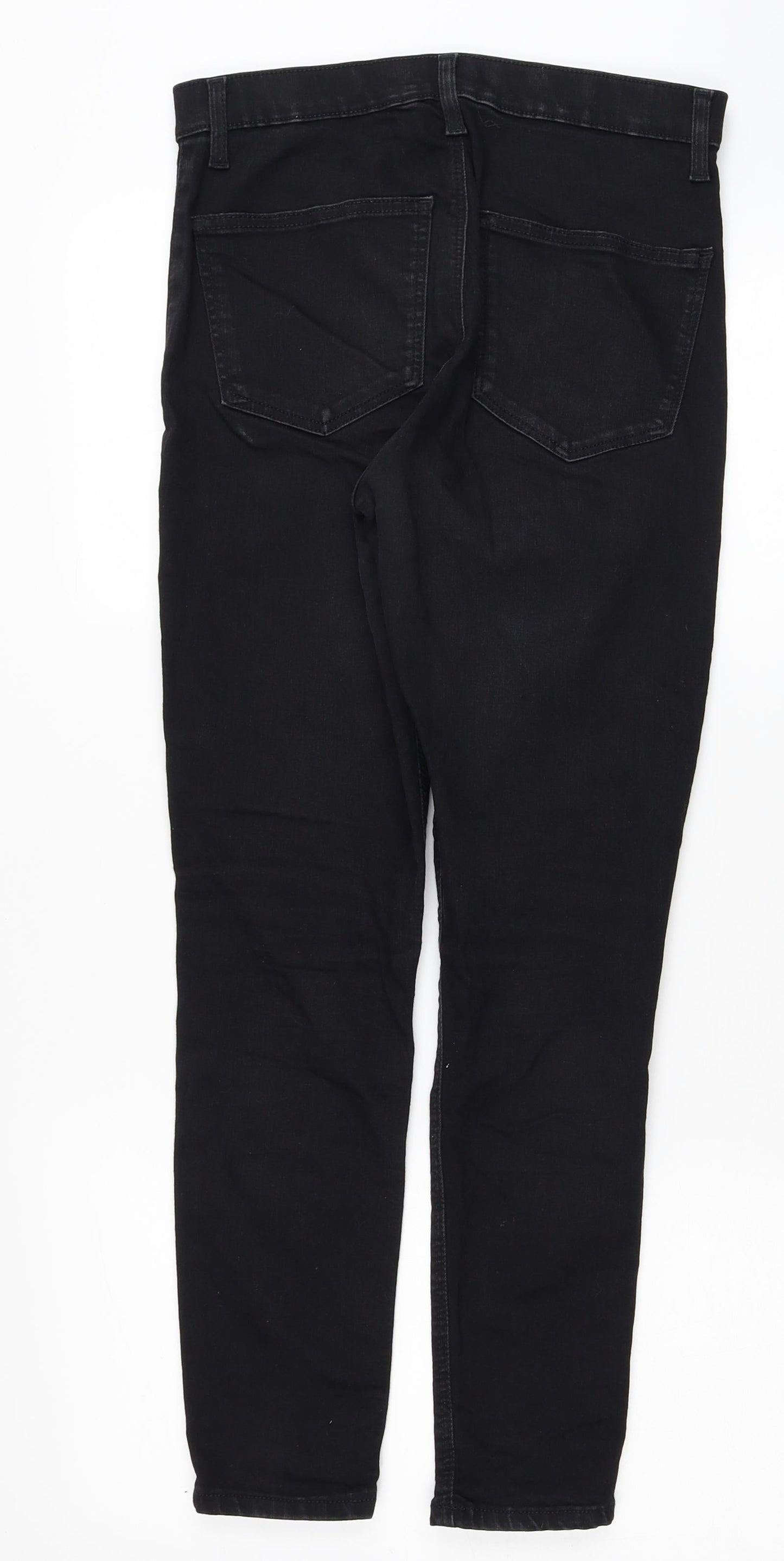 Topshop Womens Black Cotton Skinny Jeans Size 26 in L28 in Regular Zip