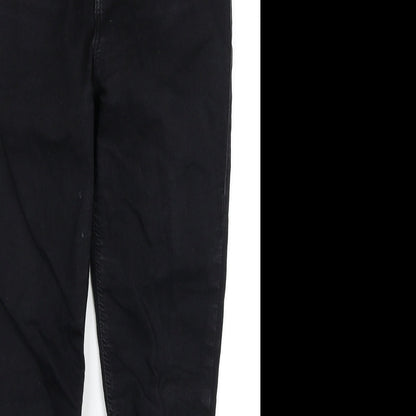 Topshop Womens Black Cotton Skinny Jeans Size 26 in L28 in Regular Zip
