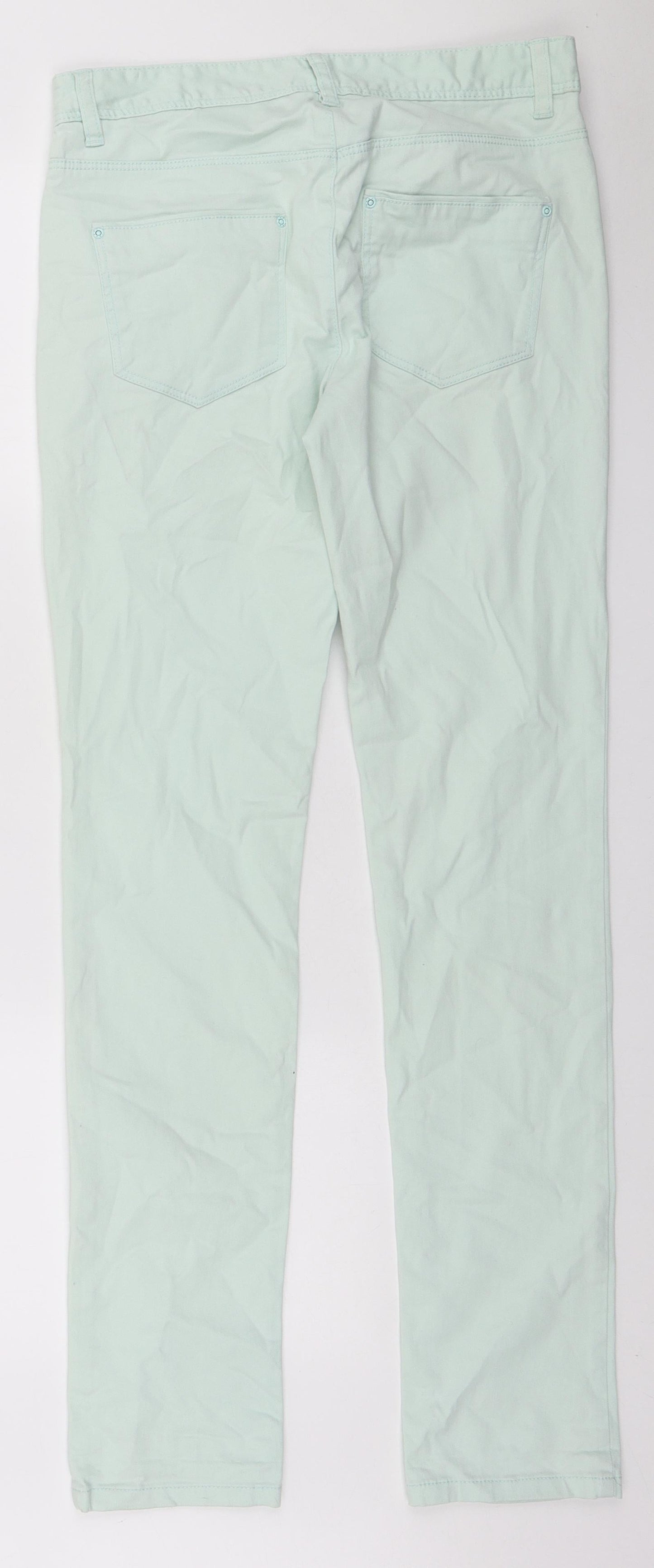 Womens UK Size 8 H&M Regular Fit Skinny Green Jeans