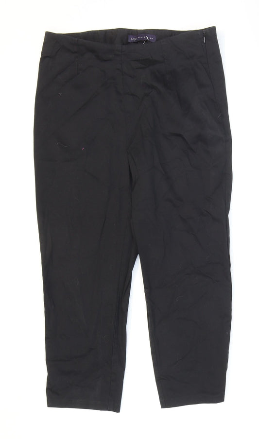 Womens UK Size 10 Marks and Spencer Regular Fit Dress Pants Black Trousers