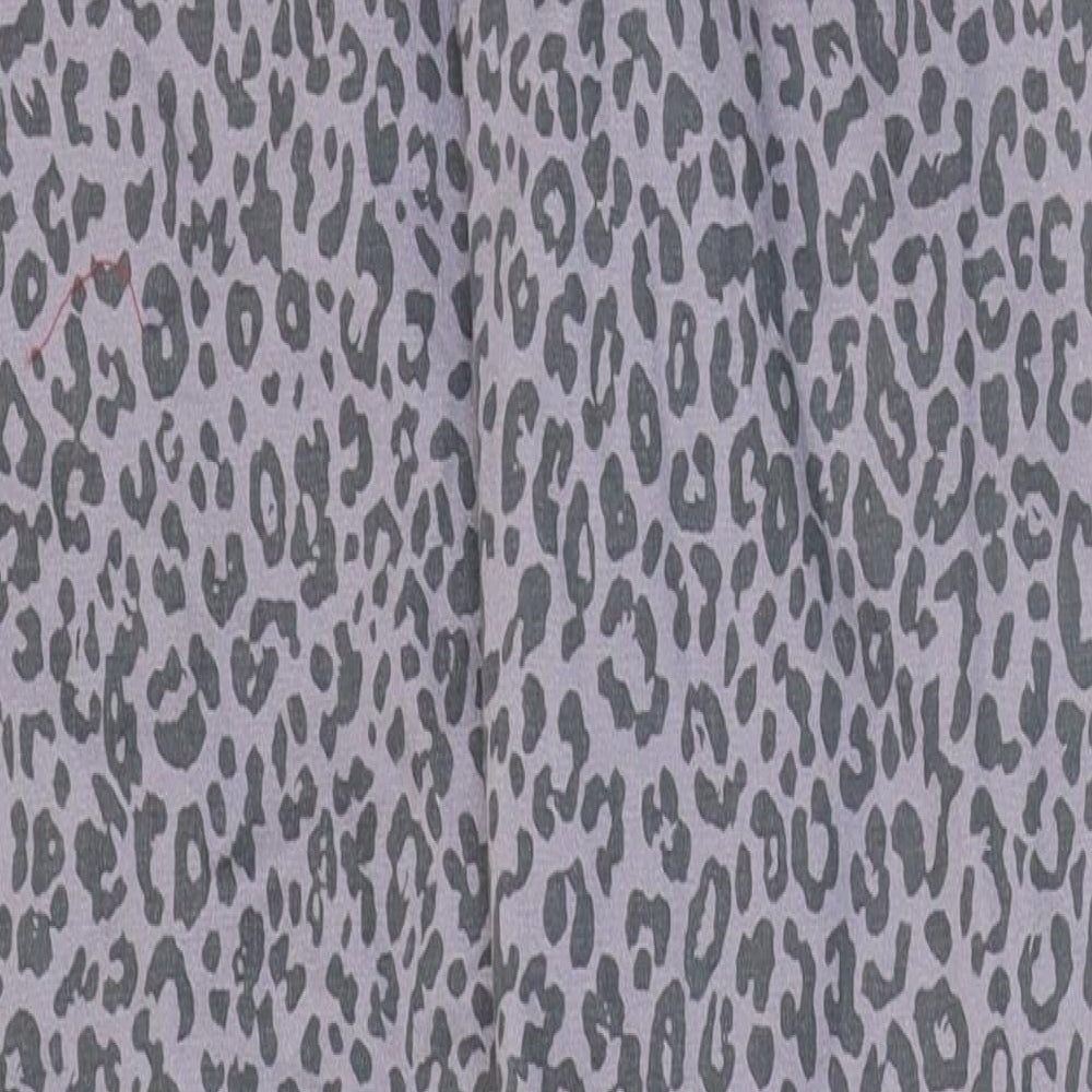 George Girls Purple Animal Print Cotton Skinny Jeans Size 13-14 Years Regular Zip