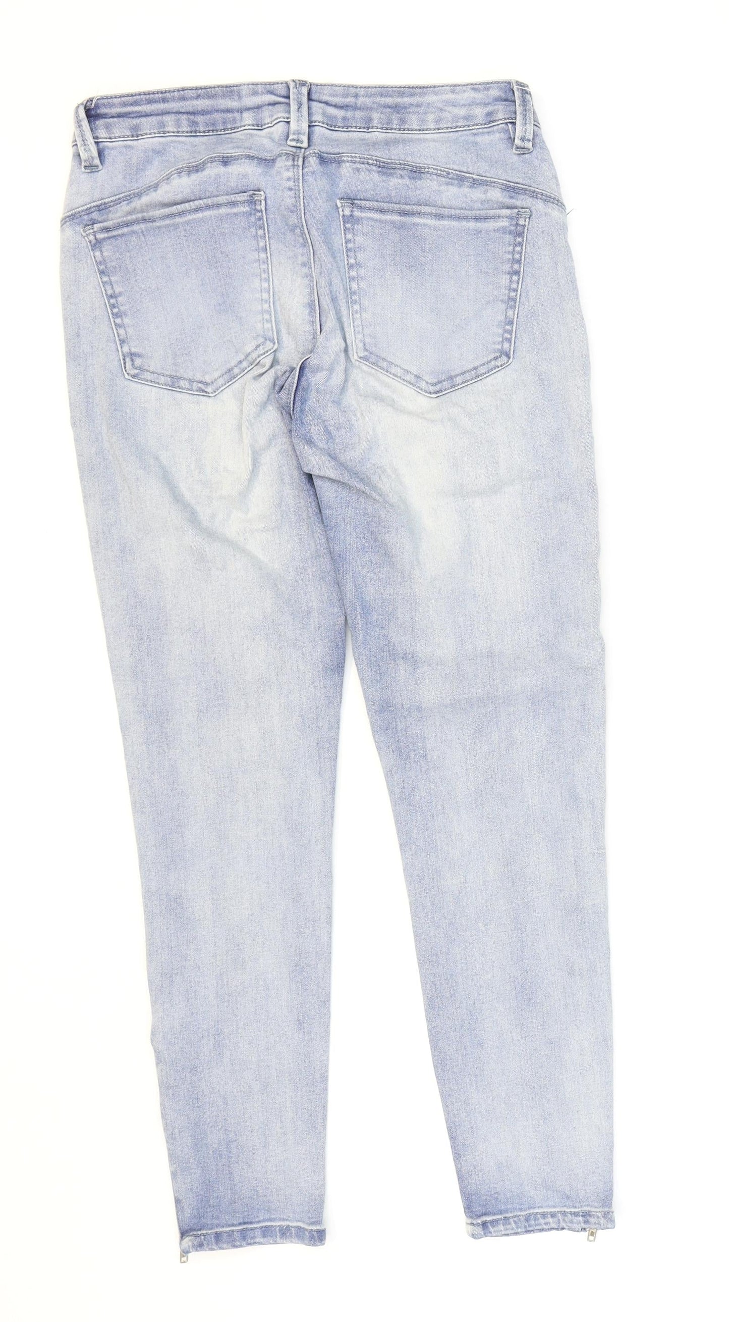 Ashley Mason Womens Blue Cotton Skinny Jeans Size 4 L26 in Regular Zip