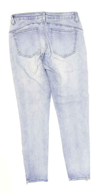 Ashley Mason Womens Blue Cotton Skinny Jeans Size 4 L26 in Regular Zip