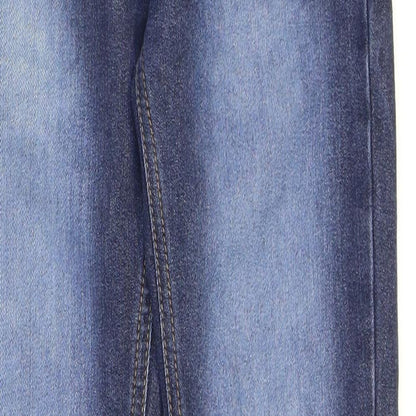 G-72 Denim Girls Blue Cotton Skinny Jeans Size 12-13 Years Regular Zip - Washed look