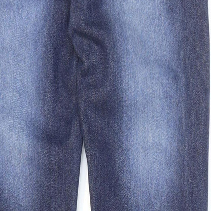 G-72 Denim Girls Blue Cotton Skinny Jeans Size 12-13 Years Regular Zip - Washed look