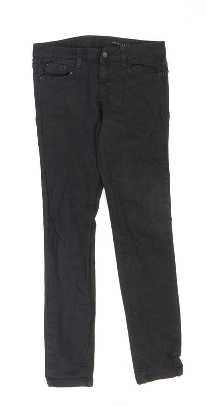 Urban Jeans Mens Black Cotton Skinny Jeans Size 27 in L27 in Regular Zip