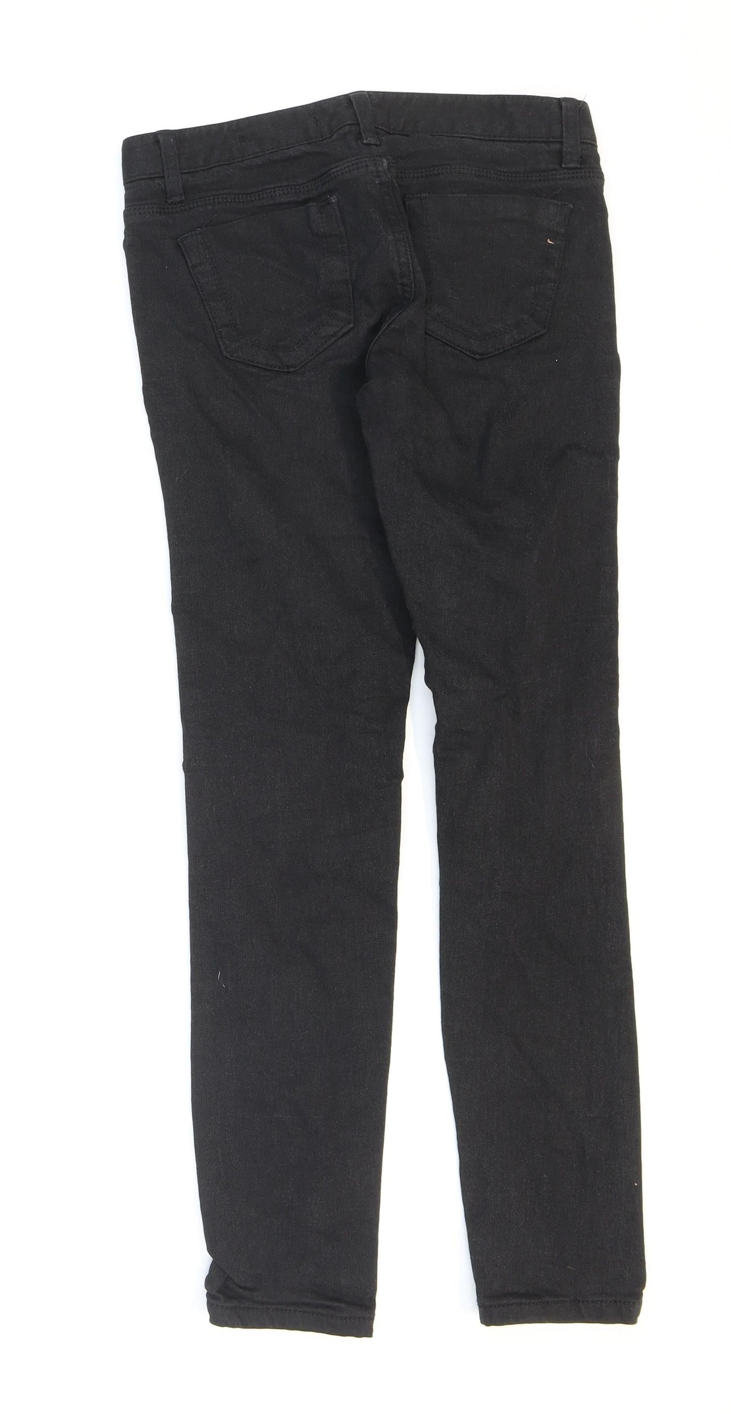 Urban Jeans Mens Black Cotton Skinny Jeans Size 27 in L27 in Regular Zip
