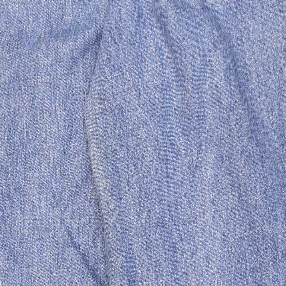 Lands' End Womens Blue Cotton Tapered Jeans Size 8 L30 in Regular Zip