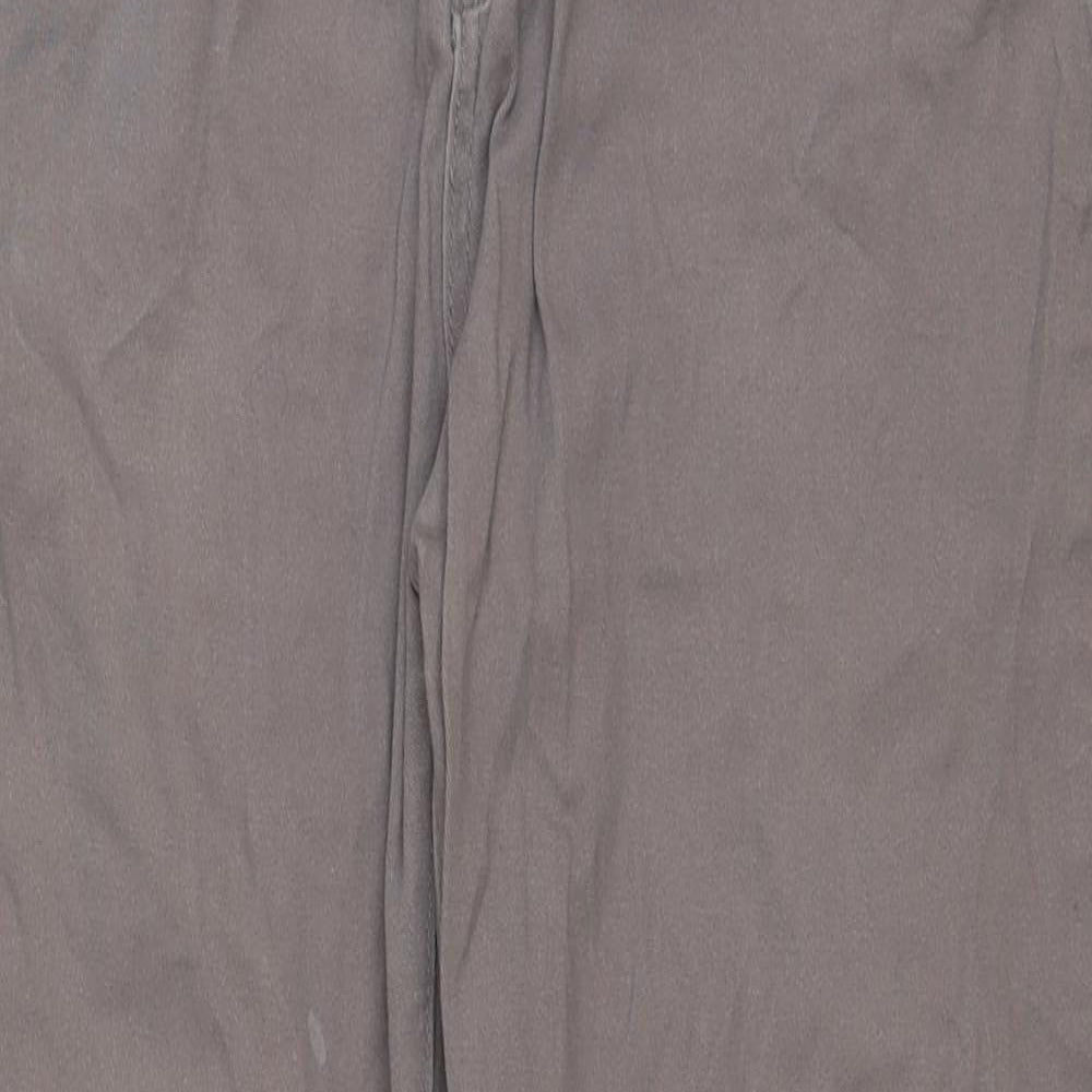 Cheetah Womens Beige Cotton Trousers Size XL L28 in Regular Button