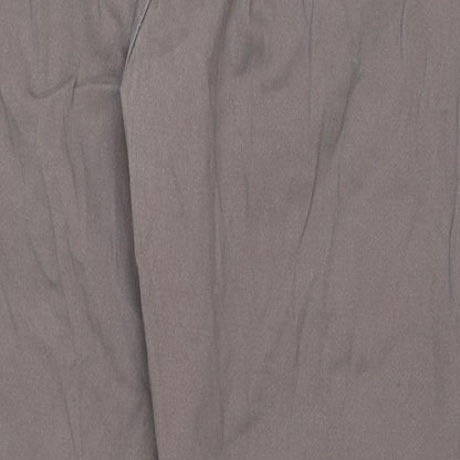 Cheetah Womens Beige Cotton Trousers Size XL L28 in Regular Button