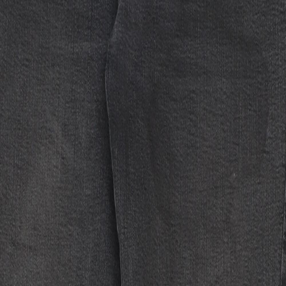 Zara Womens Grey Cotton Skinny Jeans Size 8 L30 in Regular Button