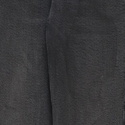 Zara Womens Grey Cotton Skinny Jeans Size 8 L30 in Regular Button