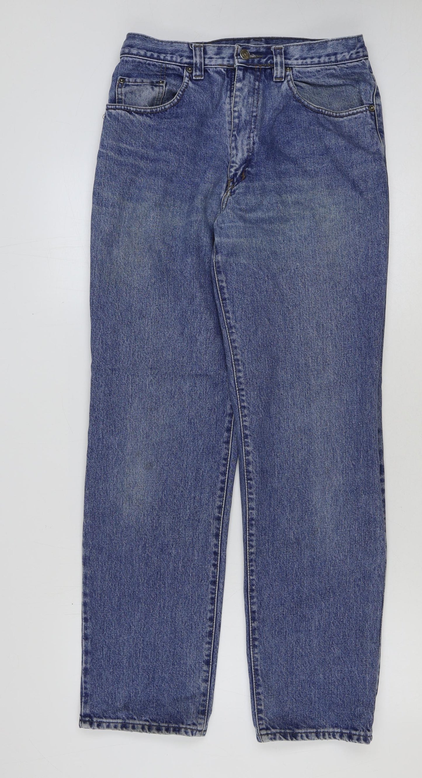 Womens UK Size 32 in Preworn Regular Fit Straight Blue Jeans