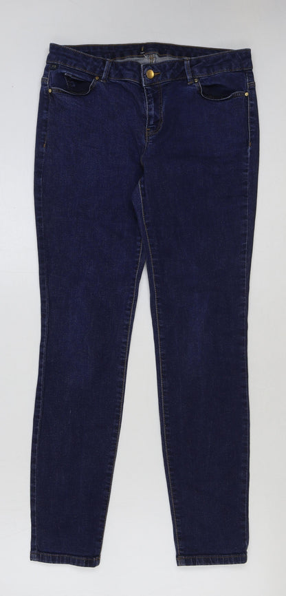 Womens UK Size 32 in Preworn Regular Fit Skinny Blue Jeans