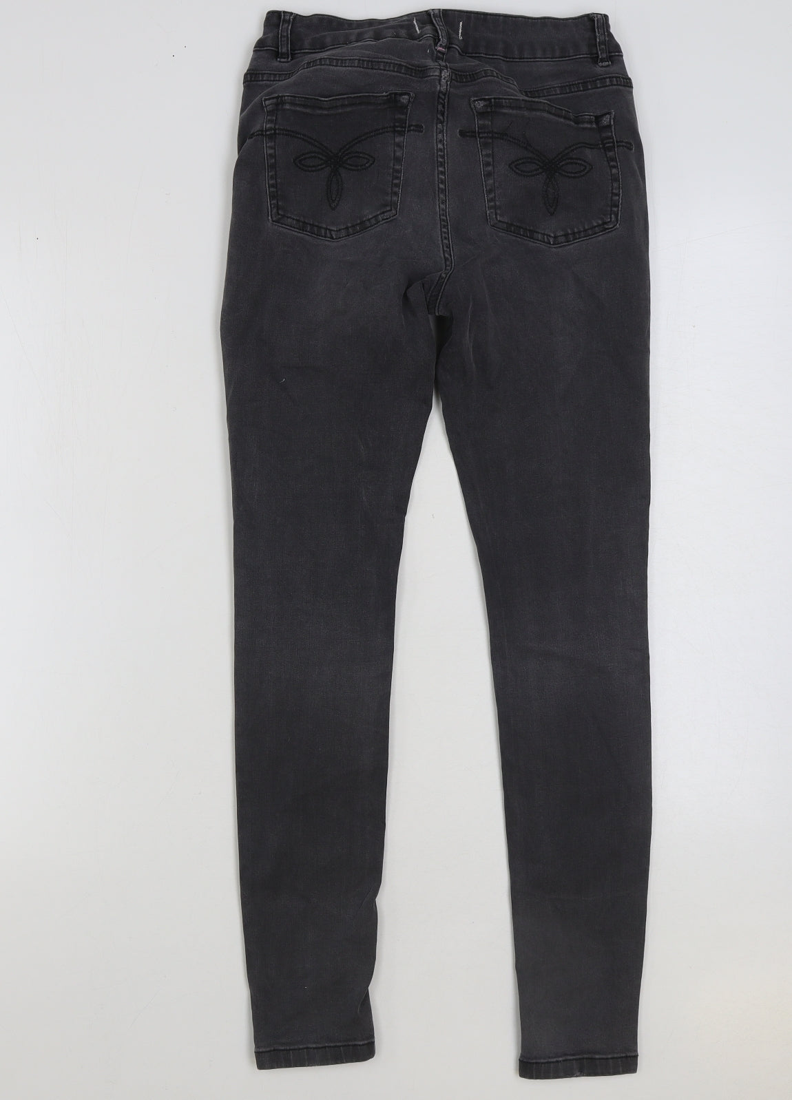 Born By Ted Baker Womens Grey Cotton Skinny Jeans Size 26 in L28 in Regular Button