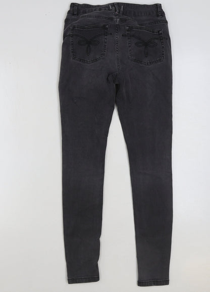 Born By Ted Baker Womens Grey Cotton Skinny Jeans Size 26 in L28 in Regular Button