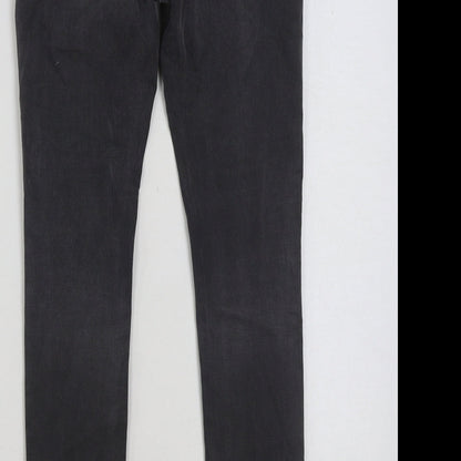 Born By Ted Baker Womens Grey Cotton Skinny Jeans Size 26 in L28 in Regular Button