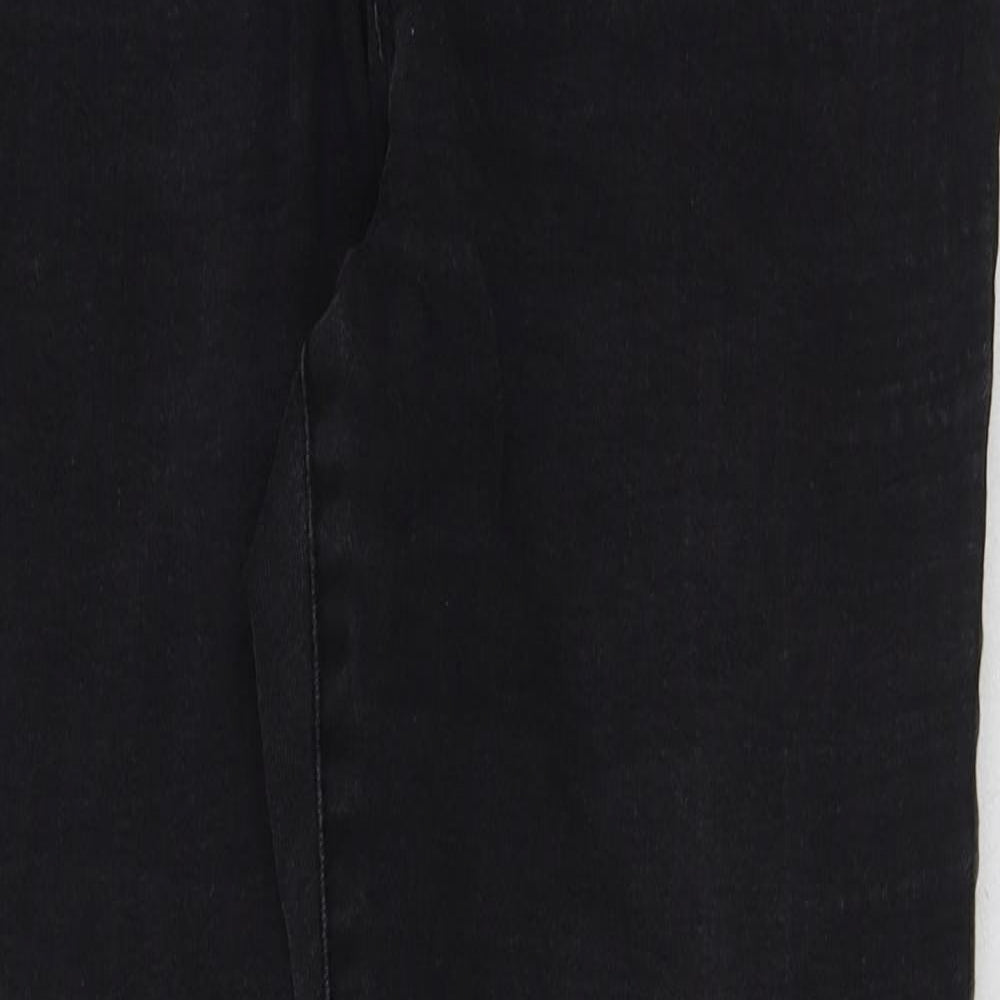 Denim & Co. Womens Black Cotton Skinny Jeans Size 14 L28 in Regular Button