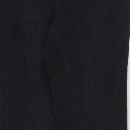 Denim & Co. Womens Black Cotton Skinny Jeans Size 14 L28 in Regular Button