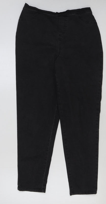 CASUAL&CO Womens Black Cotton Jegging Jeans Size M L29 in Regular