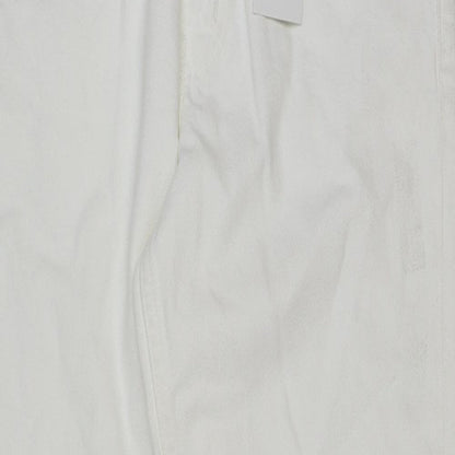 Zara Womens White Cotton Mom Jeans Size 8 L28 in Regular Button