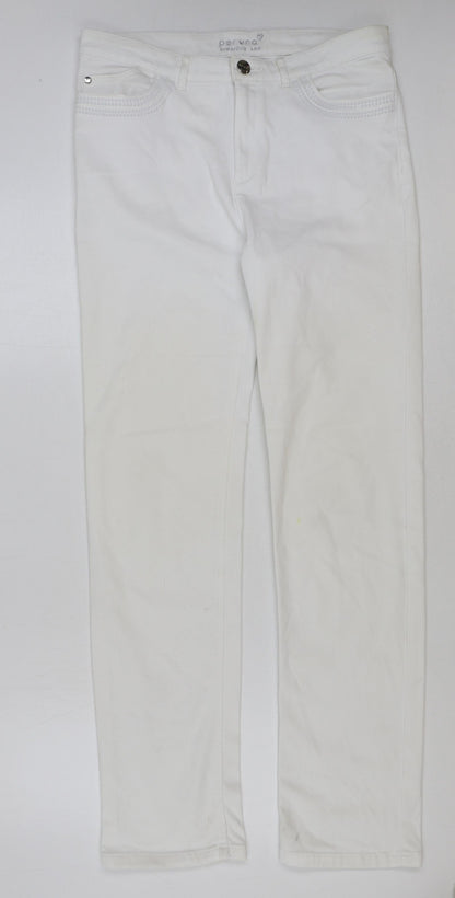 Womens UK Size 34 in Marks and Spencer Regular Fit Straight White Jeans