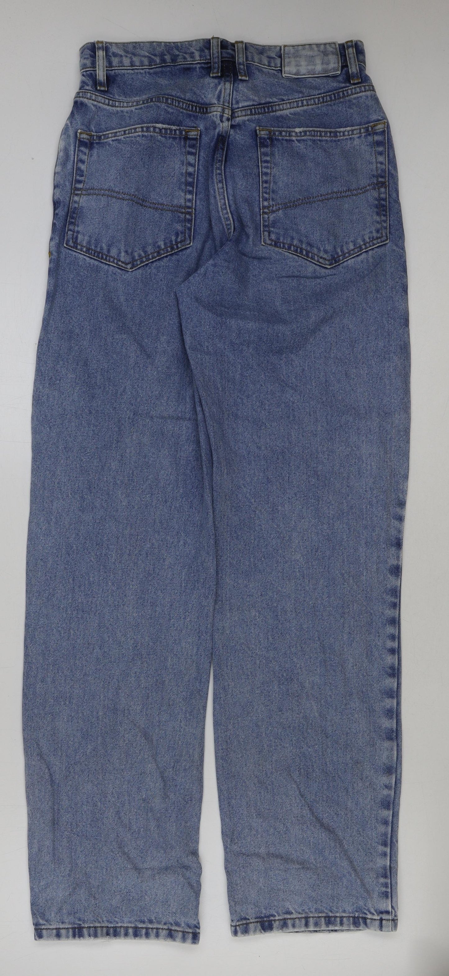 COLLUSION Womens Blue Cotton Straight Jeans Size 26 in L32 in Regular Button
