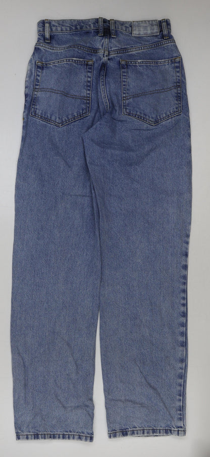 COLLUSION Womens Blue Cotton Straight Jeans Size 26 in L32 in Regular Button