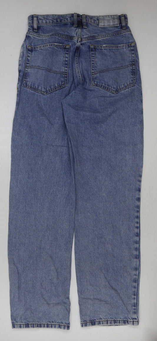 COLLUSION Womens Blue Cotton Straight Jeans Size 26 in L32 in Regular Button