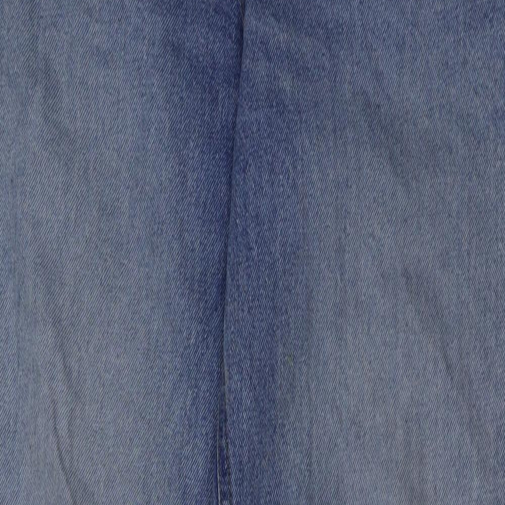 COLLUSION Womens Blue Cotton Straight Jeans Size 26 in L32 in Regular Button