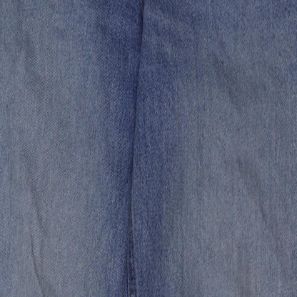 COLLUSION Womens Blue Cotton Straight Jeans Size 26 in L32 in Regular Button