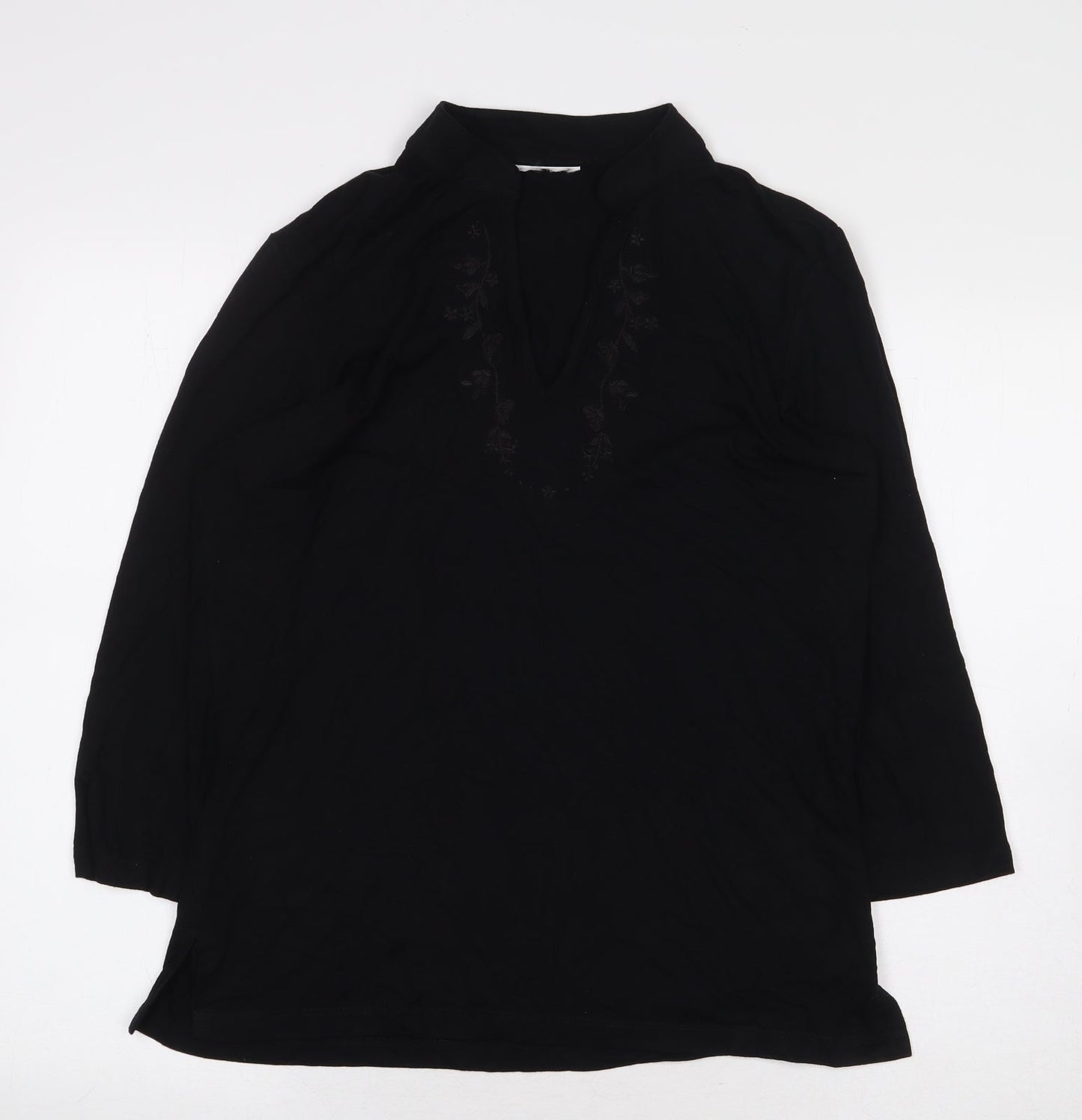 Womens UK Size M Preworn Black Basic Blouse