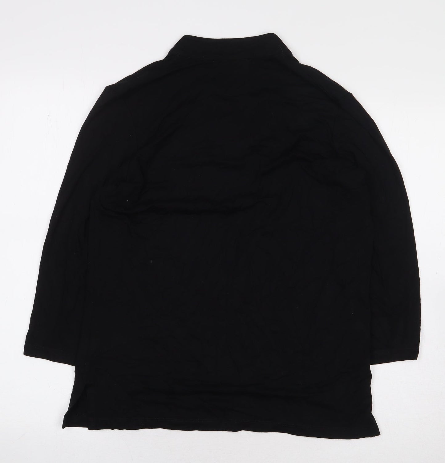 Womens UK Size M Preworn Black Basic Blouse