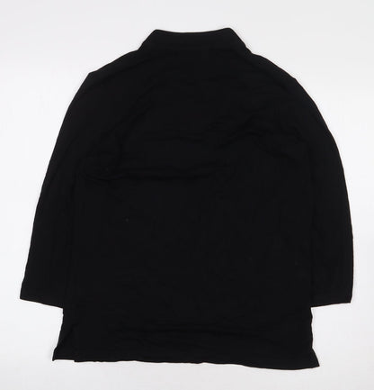 Womens UK Size M Preworn Black Basic Blouse