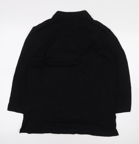Womens UK Size M Preworn Black Basic Blouse