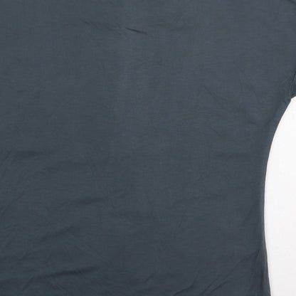 Viz A Viz Womens Grey Polyester Basic Blouse Size S Round Neck
