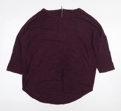 Womens UK Size 14 Select Red Basic T-Shirt